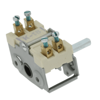 Horeca Parts - Przełącznik 2 pozycyjny sekwencja 0-1 16A 2NO 6x4,6mm dł. mocowania 23mm podł. męskie ceramika sprężyna - Kuchnia Ambach, Emmepi, Hobart, Giga, Lotus, Mbm, Mareno, RM Gastro, Silko (300091)