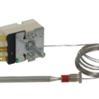 Horeca Parts - Termostat 1-fazowy roboczy 0-93°C kapilara 2300 mm czujnik ø 6x100 mm z dławikiem nyplowym adaptera ø M9x1 - 16A 250V