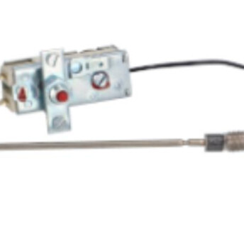 Horeca Parts - Termostat 1-fazowy zabezpieczający 340°C dł.kap. 90cm czuj. 3x145mm z dławikiem M9x1