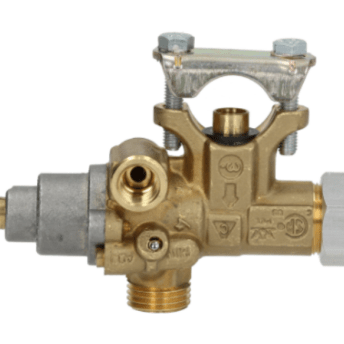 Horeca Parts - Zawór gazowy M16x1,5 mm przyłącze termopary M9x1 Kołek w kształcie litery D ø 8x6,5 mm - MBM, Lainox, Elettrobar