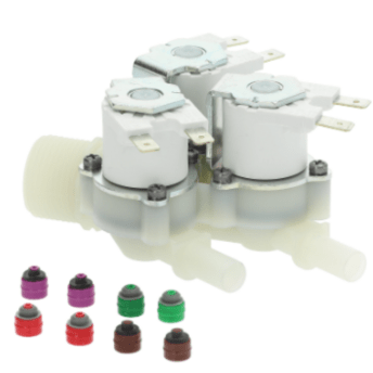 Horeca Parts - Elektrozawór 3-drożny prosty / 230V / wlot 3/4" / wylot 10mm / RPPE - Piece - Lainox, Falcon, Olis (530570030, 65110280, LAR65110280, R65110280)