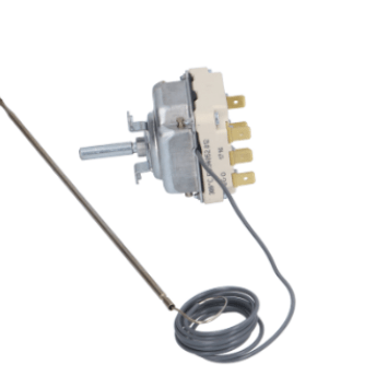 Horeca Parts - Termostat roboczy 3-fazowy 50-300°C - Płyta grillowa MBM stołowa, elektryczna, gładka chromowana, linia 700 - kod MG7EFT777LC