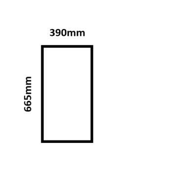 Horeca Parts - Szyba tylnia (665x390) - schłodzona szafka ekspozycyjna Hendi 233641, 233658