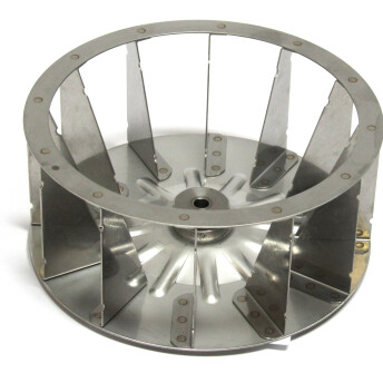 Horeca Parts - Turbina H1 77mm H2 25,5mm D1 ø 180mm D2 ø 8mm D3 ø 6mm łopatka 12 - Piec Lainox, Grafen CVE061S, CVES061R, ICET023, ICET041, ICET051, ICET071, ICET101, KVE061S, REV051M, REV071S, REV101M, 220559, 220566