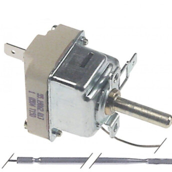 Horeca Parts - Termostat regulacyjny 1-fazowy 60-318 °C 3,03x139mm - Piec konwekcyjno parowy Hendi 225028, Tecnoeka EKF311UD, EKF364UD, EKF423, EKF423AL