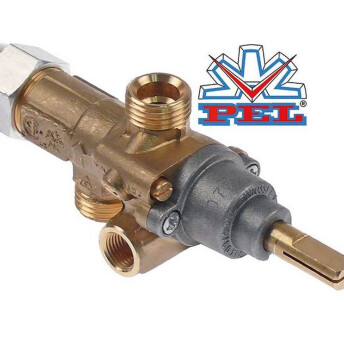 Horeca Parts - Zawór gazowy PEL typ 21S wej. M16x1.5 (śr. 10mm) wyj. M16x1,5 (śr. 10/8mm)  - Kuchnie gazowe Bertos ( 31273600, 5120526 )