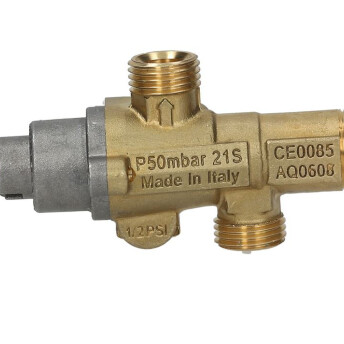 Horeca Parts - Zawór gazowy PEL typ 21S wej. M16x1,5 wyj. M16x1,5 podł. termopary M9x1 podł. pilota M10x1 - Kuchnie gazowe Modular ( 40020030, 671.001.00, GS3875, 7988B-27, 3348202)