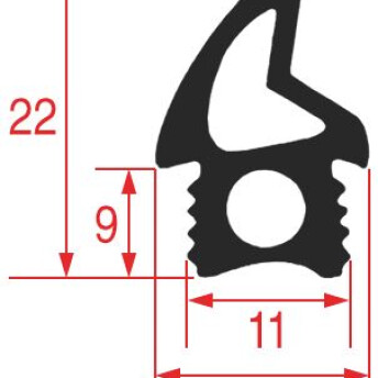 Horeca Parts - Uszczelka drzwi - Piece konwekcyjne Hendi, Tecnoeka 224793, EKF611CTC, MKF611CTS/055, MKF611VCTS