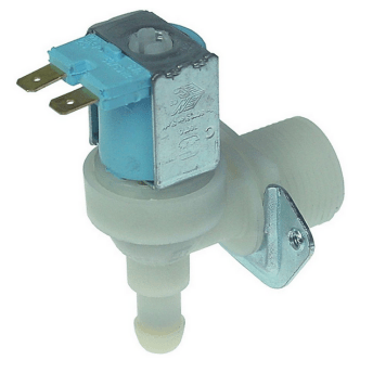 Horeca Parts - Elektrozawór pojedynczy kątowy 230V wej. 3/4" wyj. 11,5mm, temp. max. 90°C - Kostkarki do lodu Stalgast, Brema, Fagor, Kastel (3120197)