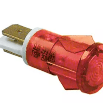 Horeca Parts - Lampka kontrolna śr. 12mm 230V czerwona  - Gofrownica Stalgast 777220, 777221