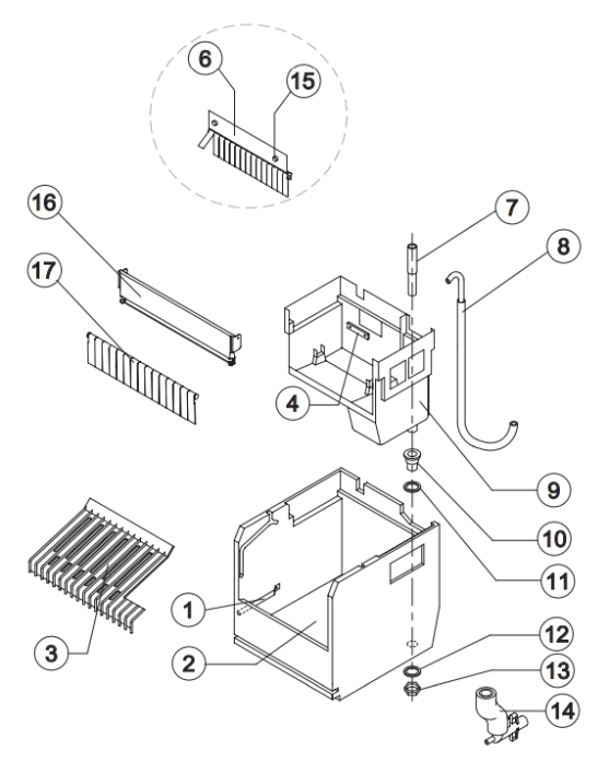 Horeca Parts - Kostkarka natryskowa 21 kg/24 h Brema CB184