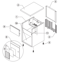 Horeca Parts - Kostkarka natryskowa 42 kg/24 h Brema CB416