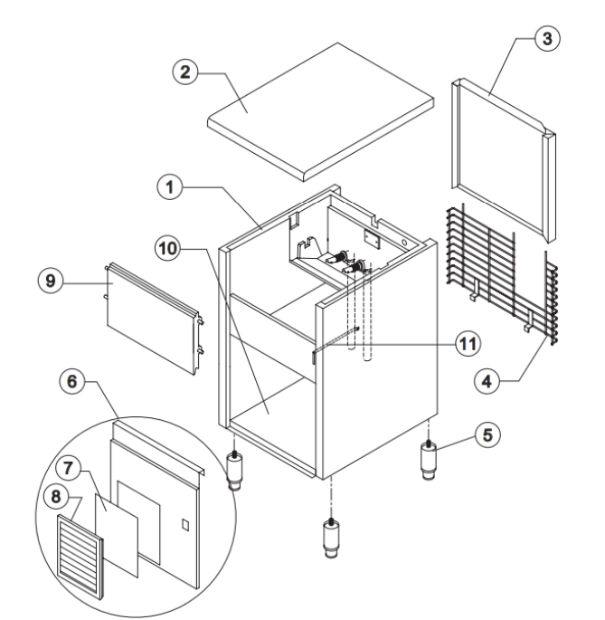 Horeca Parts - Kostkarka natryskowa 38 kg/24 h Brema CB316