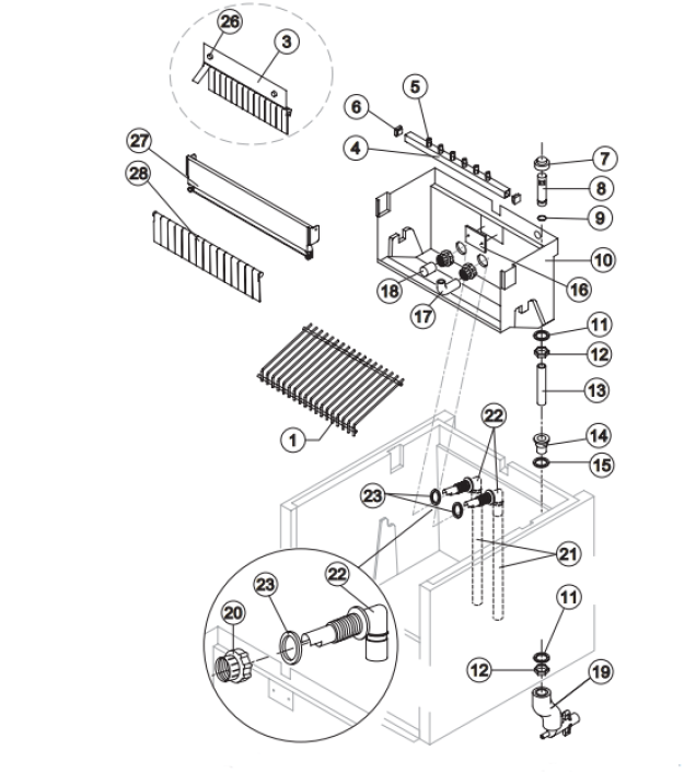 Horeca Parts - Kostkarka natryskowa 38 kg/24 h Brema CB316