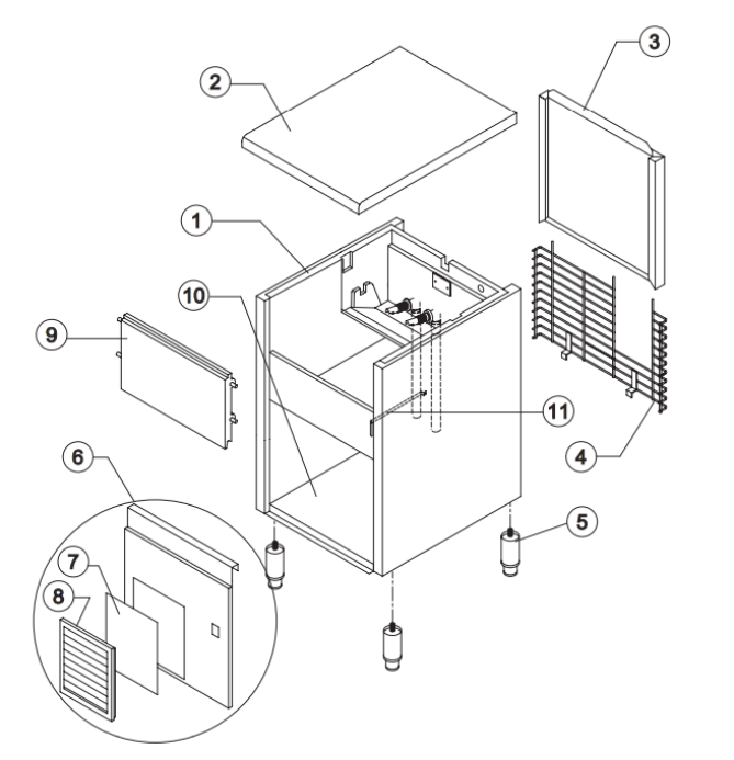 Horeca Parts - Kostkarka natryskowa 48 kg/24 h Brema CB425