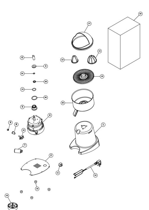 Horeca Parts - Wyciskarka do cytrusów Ceado S98