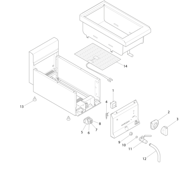 Horeca Parts - Bemar wodny elektryczny - nastawny - 700W - 3x GN 1/4 - z zaworem spustowym - GGM Gastro