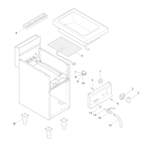 Horeca Parts - Bemar wodny elektryczny - stacjonarny - 1,2kW - 1x GN 1/1 - z zaworem spustowym - GGM Gastro