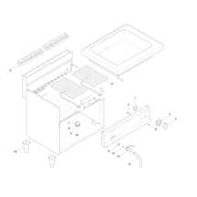 Horeca Parts - Bemar wodny elektryczny - stacjonarny - 2,4kW - 2x GN 1/1 - z szafką dolną - z zaworem spustowym - GGM Gastro