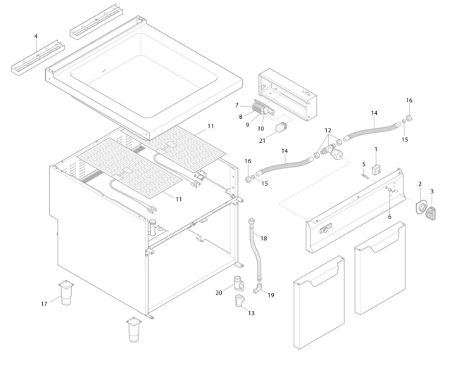 Horeca Parts - Bemar wodny elektryczny - stacjonarny - 3,2kW - 2x GN 1/1 + 1x GN 1/3 - z zaworem spustowym - GGM Gastro