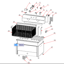 Horeca Parts - Elektryczna frytownica do ryb - 20,4 litra - 5 kW - z kranem spustowym - GGM Gastro (EFJ-30)
