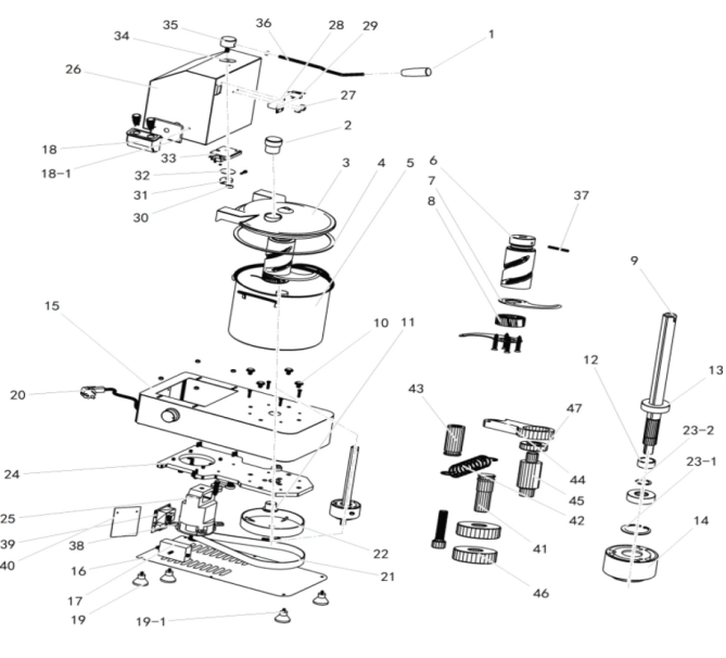 Horeca Parts - Szatkownica do warzyw - 12 litrów - 1,8 kW - 230 V - 1100-2800 obr/min - GGM Gastro (CUH12N)