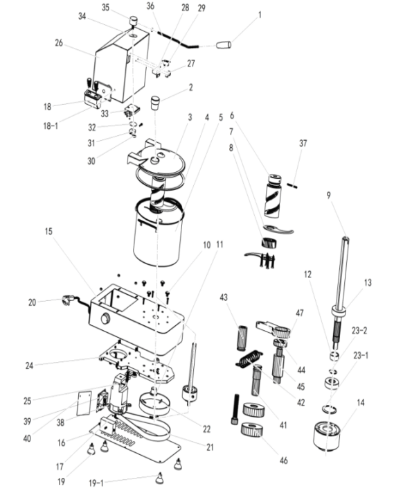 Horeca Parts - Szatkownica do warzyw - 9 litrów - 1,8 kW - 230 V - 986-2470 obr/min - GGM Gastro (CUH9N)