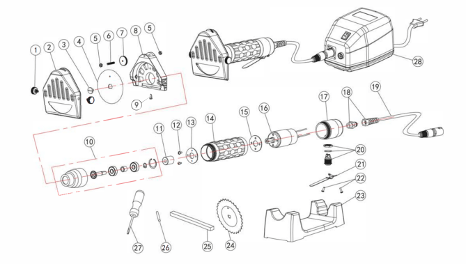 Horeca Parts - Elektryczna krajalnica do kebaba - wydajność: 80 kg/dzień - GGM Gastro (DSA80S)