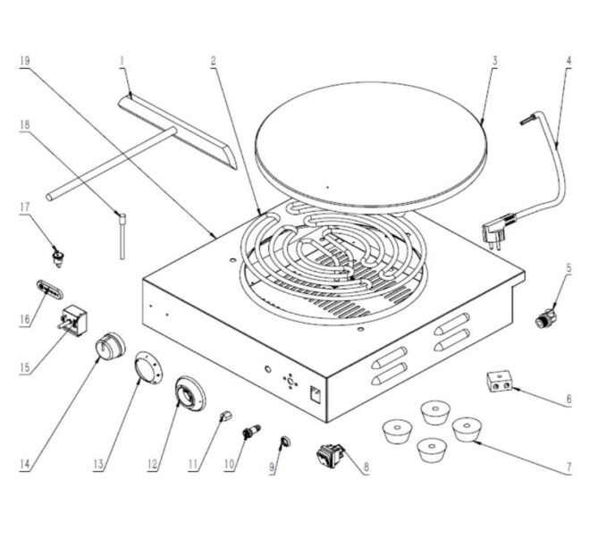 Horeca Parts - Naleśnikarka Hendi 212028