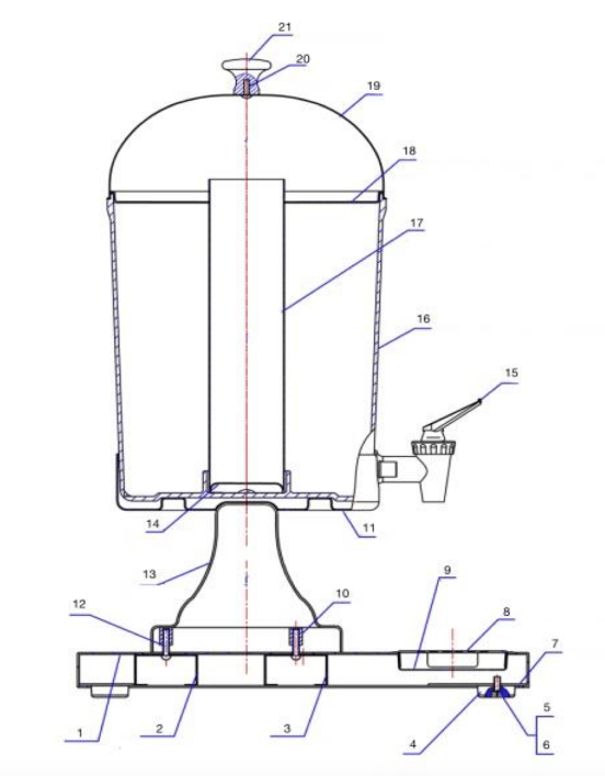Horeca Parts - Dyspenser do soków 8L Hendi 425299