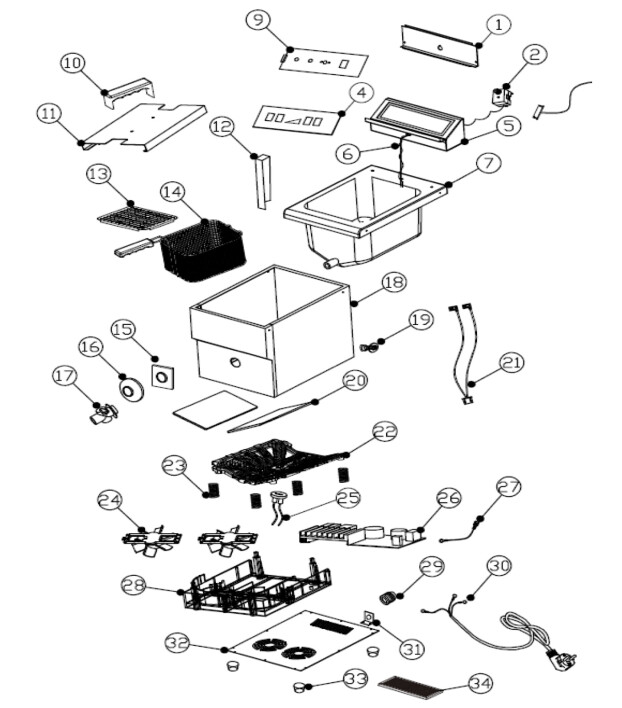 Horeca Parts - Frytownica indukcyjna 8L Hendi 215012