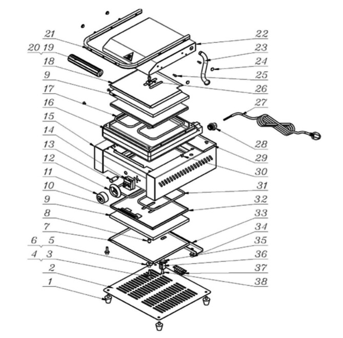 Horeca Parts - Gofrownica Revolution 212141