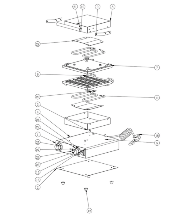 Horeca Parts - Gofrownica Hendi 212165