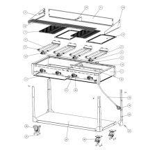 Horeca Parts - Grill Hendi Green Fire Kitchen Line 4-palnikowy 149614