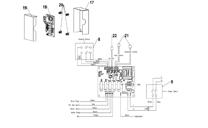 Horeca Parts - Kostkarka do lodu Hendi, Barmatic ICE350