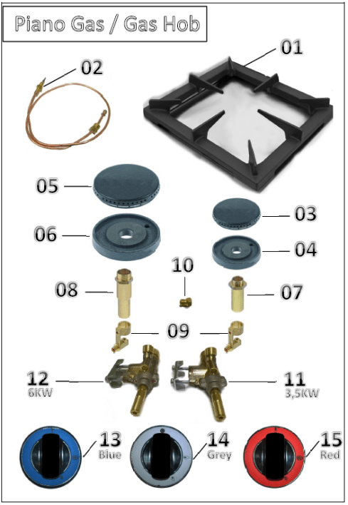 Horeca Parts - Kuchnia gazowa Hendi 4-palnikowa Kitchen Line 225882