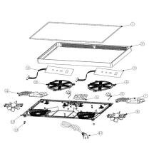 Horeca Parts - Kuchenka indukcyjna podwójna, Kitchen Line, 230V/3500W, 608x405x(H)54mm Hendi 239414