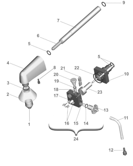 Horeca Parts - Maszyna do bitej śmietany 2,5 L (290927 Barmatic)