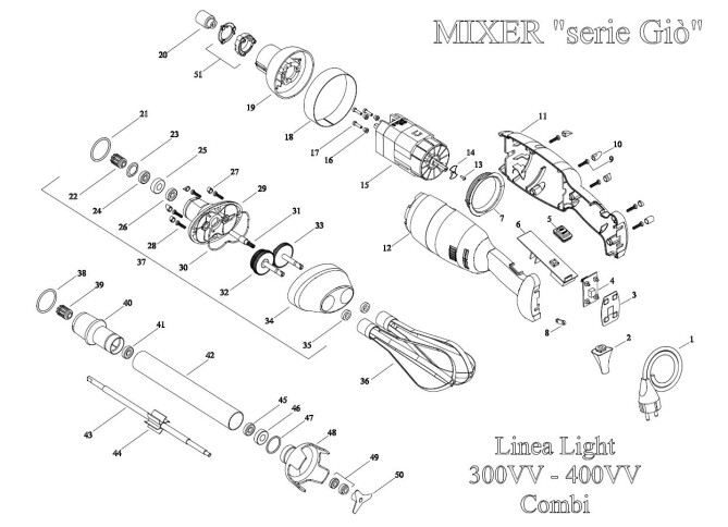 Horeca Parts - Mikser ręczny Hendi 400 (224397)