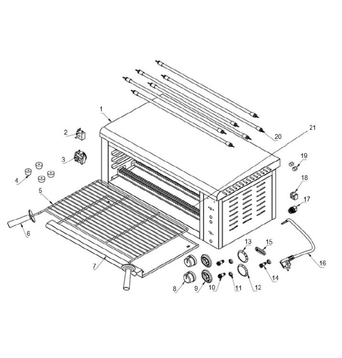 Horeca Parts - Opiekacz kwarcowy Hendi 264409