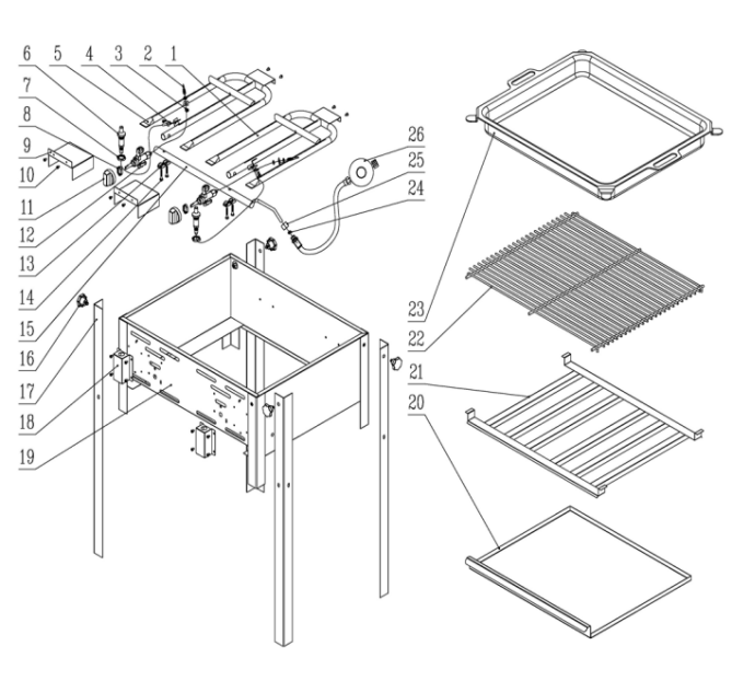 Horeca Parts - Patelnia gazowa Bake-Master Maxi, HENDI, 11,6kW, 650x540x(H)300mm