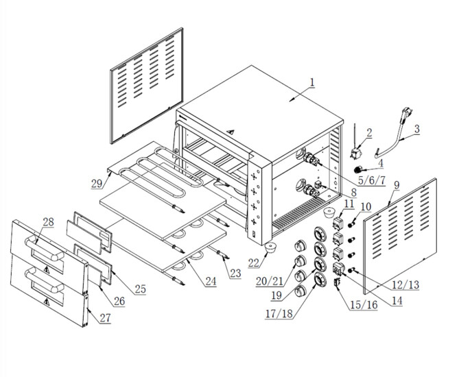 Horeca Parts - Piec do pizzy Hendi 220283