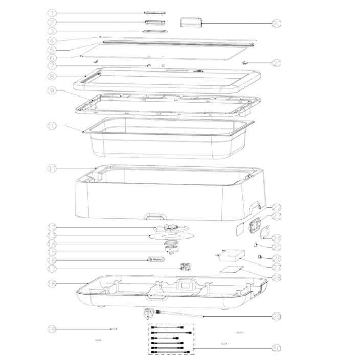 Horeca Parts - Podgrzewacz elektryczny zielony Hendi 470435