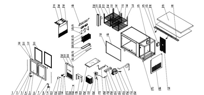 Horeca Parts - Stół chłodniczy Atosa | ATOSA EPF 3721GR | (233429)