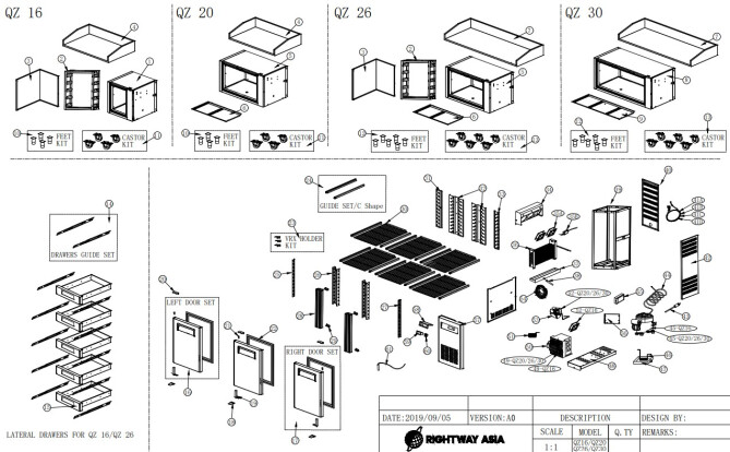 Horeca Parts - Stół chłodniczy (QZ20) Hendi 236789
