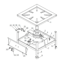 Horeca Parts - Taboret gazowy Hendi 147276