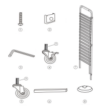 Horeca Parts - Wózek do transportu pojemników 15× GN 1/1, 440 x 610 x (H) 1710 mm, Hendi