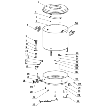 Horeca Parts - Warnik, HENDI, 25L,230V/2500W, 442x426x(H)491mm