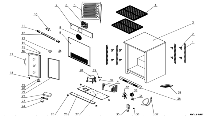 Horeca Parts - Witrynka chłodnicza Hendi 226568