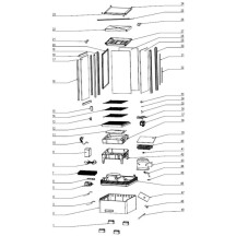 Horeca Parts - Witryna chłodnicza Hendi nastawna czarna - 233627
